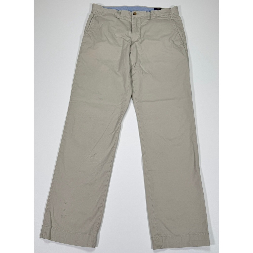 Polo Ralph Lauren Chino Pants Mens 30x32 Khaki Straight Workwear Distressed